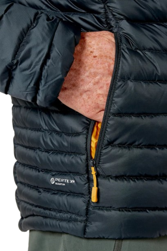 מעיל פוך לגברים Microlight Alpine Jacket אפור/כתום - Rab