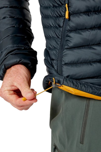 מעיל פוך לגברים Microlight Alpine Jacket אפור/כתום - Rab