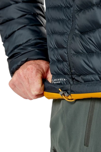מעיל פוך לגברים Microlight Alpine Jacket אפור/כתום - Rab