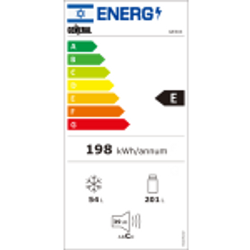 מקרר מקפיא עליון ג'נרל דגם GE303IX נירוסטה