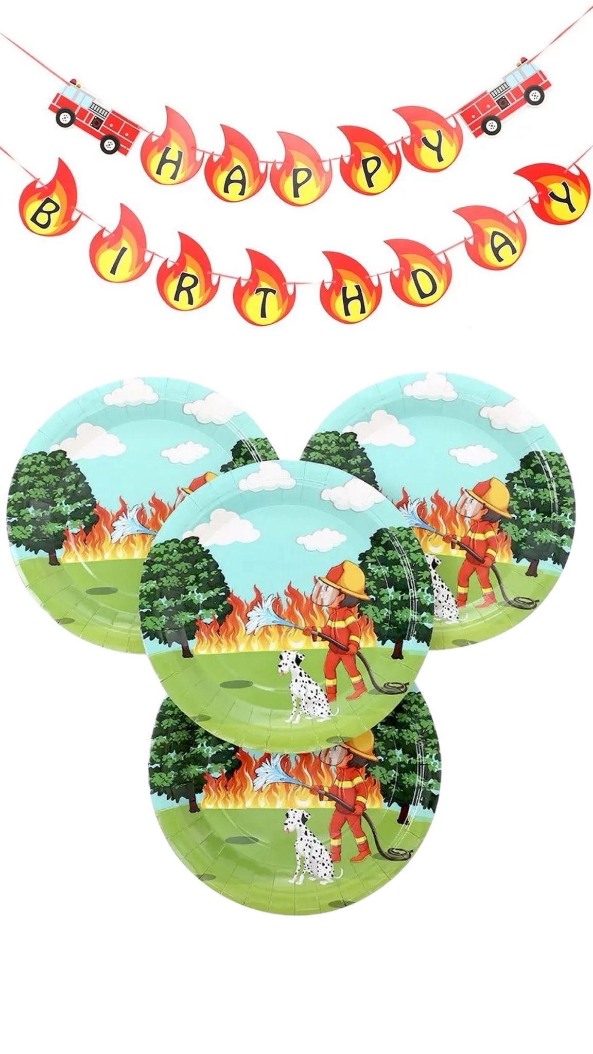 צלחות גדולות כבאי 8 יח’