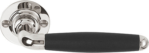 זוג ידיות לדלת 1932XLGRR50 סדרת Timeless - ניקל מבריק/עץ אבוני