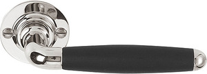 זוג ידיות לדלת 1932XLGRR50 סדרת Timeless - ניקל מבריק/עץ אבוני