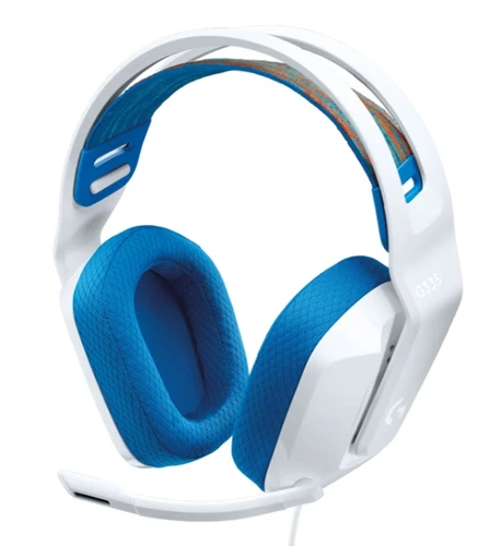 אוזניות גיימינג חוטיות Logitech G335 - צבע לבן