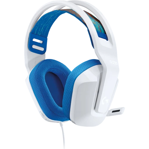 אוזניות גיימינג חוטיות Logitech G335 - צבע לבן