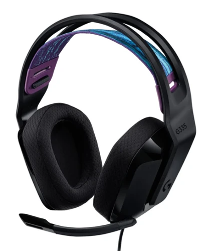 אוזניות גיימינג חוטיות Logitech G335 - צבע שחור