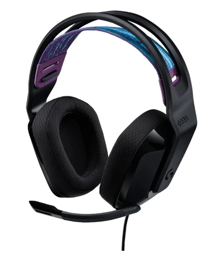 אוזניות גיימינג חוטיות Logitech G335 - צבע שחור