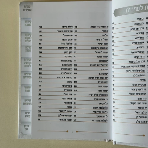 זמירות שבת דגם מסגרת