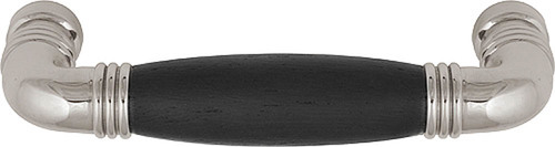 זוג ידיות לדלת 1932XLGRR50 סדרת Timeless - ניקל מבריק/עץ אבוני