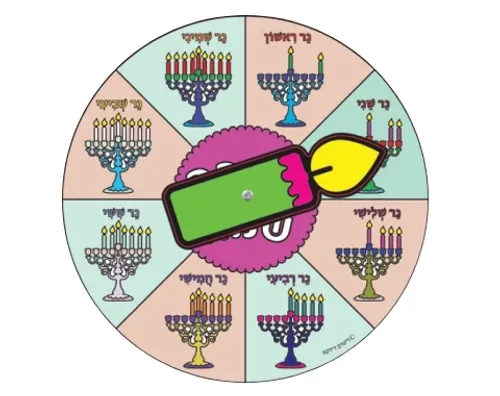 ערכת יצירה - גלגל הדלקת נרות חנוכה - 36 יח'