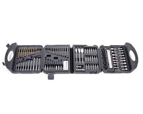 סט מקדחים וביטים משולב 122 חלקים במזוודת פלסטיק