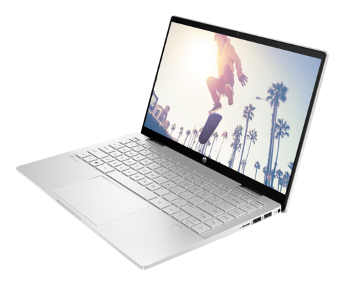 מחשב נייד HP Pavilion x360-Core 5-120U | 16GB | 512GB | 14 Touch | DOS | Silver | 1Y