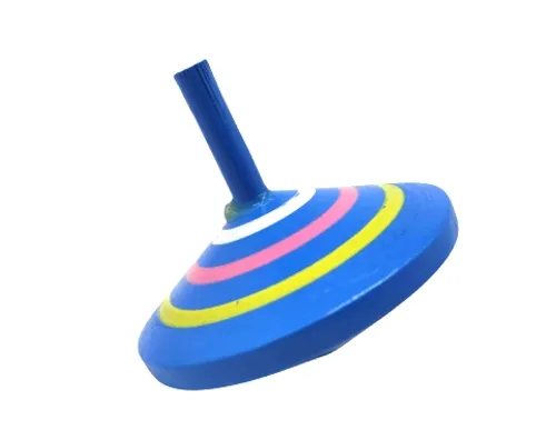 סביבון עץ עגול צבעוני 6/5 ס