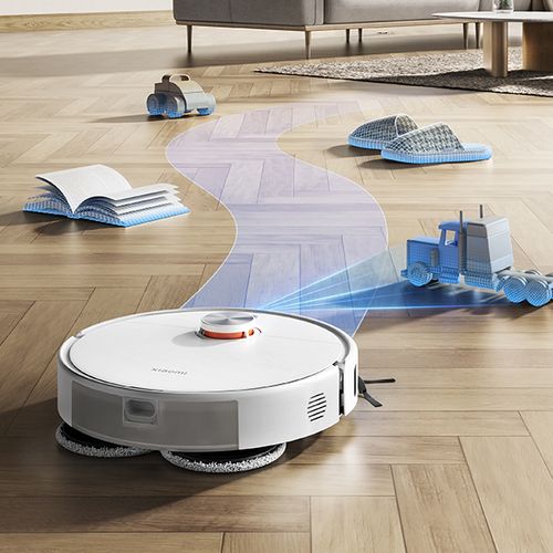 שואב אבק שוטף רובוטי שיאומי דגם Xiaomi Robot Vacuum S40 Pro בצבע לבן