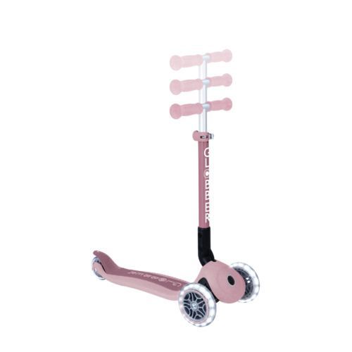קורקינט מתקפל לפעוטות וילדים JUNIOR LIGHTS ECOLOGIC עם אורות בגלגלים - ורוד Berry גלובר