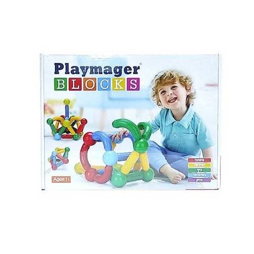 מקלות וכדורים מגנטיים 60 חלקים