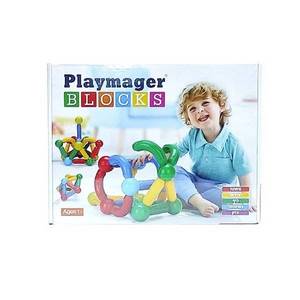 מקלות וכדורים מגנטיים 60 חלקים - Playmager