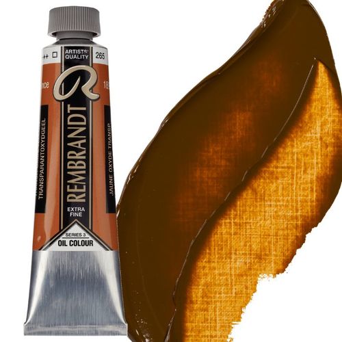 צבע שמן 40 מל Transparent Oxide Yellow 265 Rembrandt (סדרה 3)