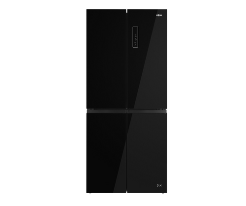מקרר 4 דלתות ג'נרל דגם GE470BG זכוכית שחורה