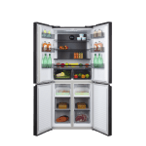 מקרר 4 דלתות ג'נרל דגם GE470BG זכוכית שחורה