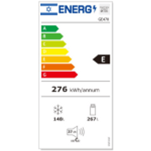 מקרר 4 דלתות ג'נרל דגם GE470WG זכוכית לבנה