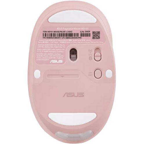 ‏עכבר ‏אלחוטי צבע ורוד עם מפיץ ריח Asus Fragrance Mouse MD101