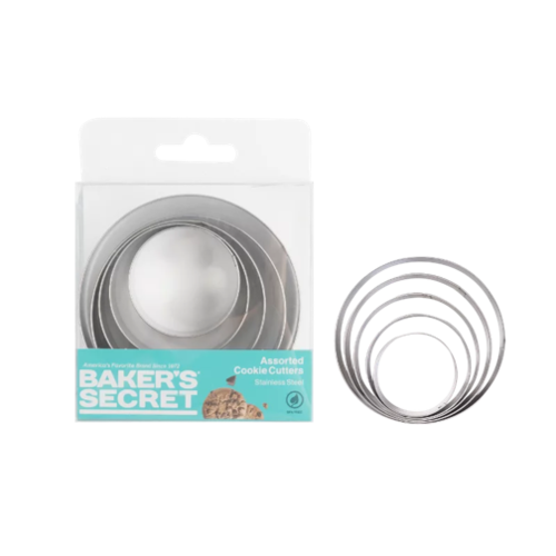 סט 5 חותכני עוגיות עיגולים Stainless Steel