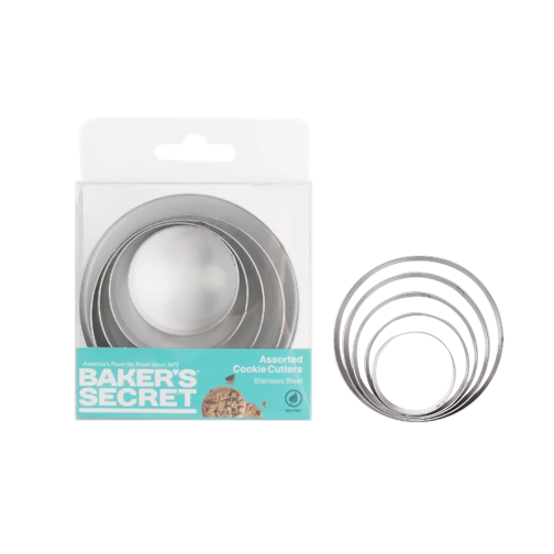 סט 5 חותכני עוגיות עיגולים Stainless Steel