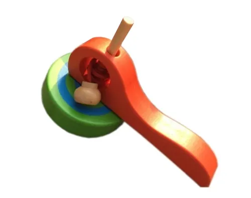 סביבון עץ ידית וחוט - 14 ס