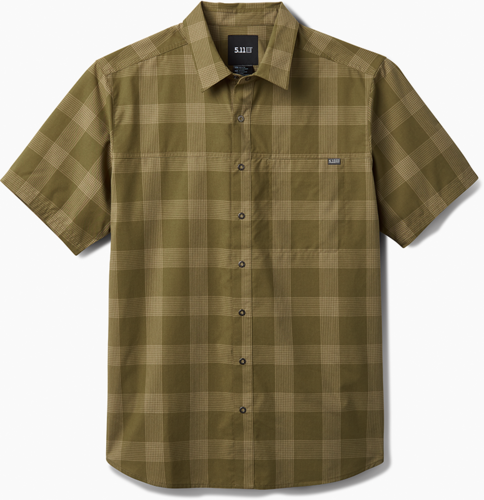 חולצה מכופתרת דגם WYATT S/S PLAID SHIRT