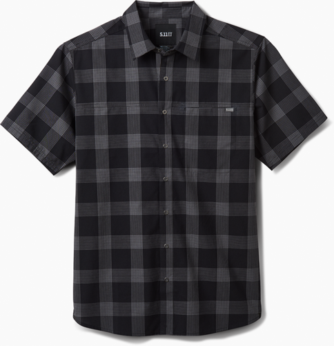 חולצה מכופתרת דגם WYATT S/S PLAID SHIRT