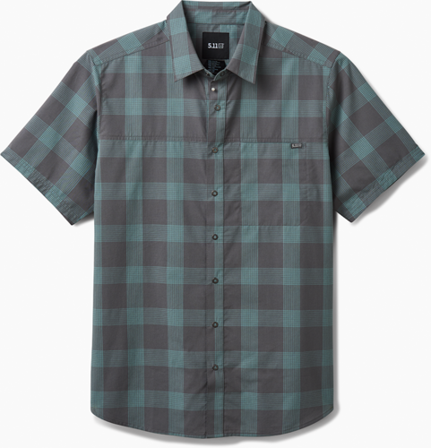 חולצה מכופתרת דגם WYATT S/S PLAID SHIRT