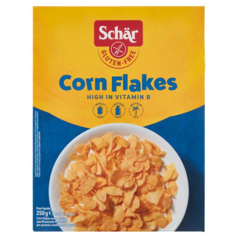 קורנפלקס| פתיתי תירס קלויים ללא גלוטן |  Schär Corn Flakes, glutenfree, 250 g