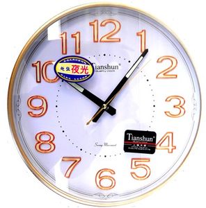 שעון קיר עגול זוהר 34 ס"מ יקר