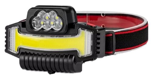 פנס ראש קשתי אדום/צהוב עם USB דגם W685-5 עם כבל USB