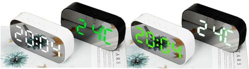 שעון זכוכית צבעוני שולחני קטן מידות 13*6.5 דגם 6637 + מטען