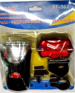 סט פנס לדים לאופניים קדמי+ אחורי SH-302