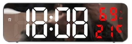 שעון דיגיטלי חשמלי מלבני קטן 2 צבעים מידות 23*7 דגם 671 + מטען