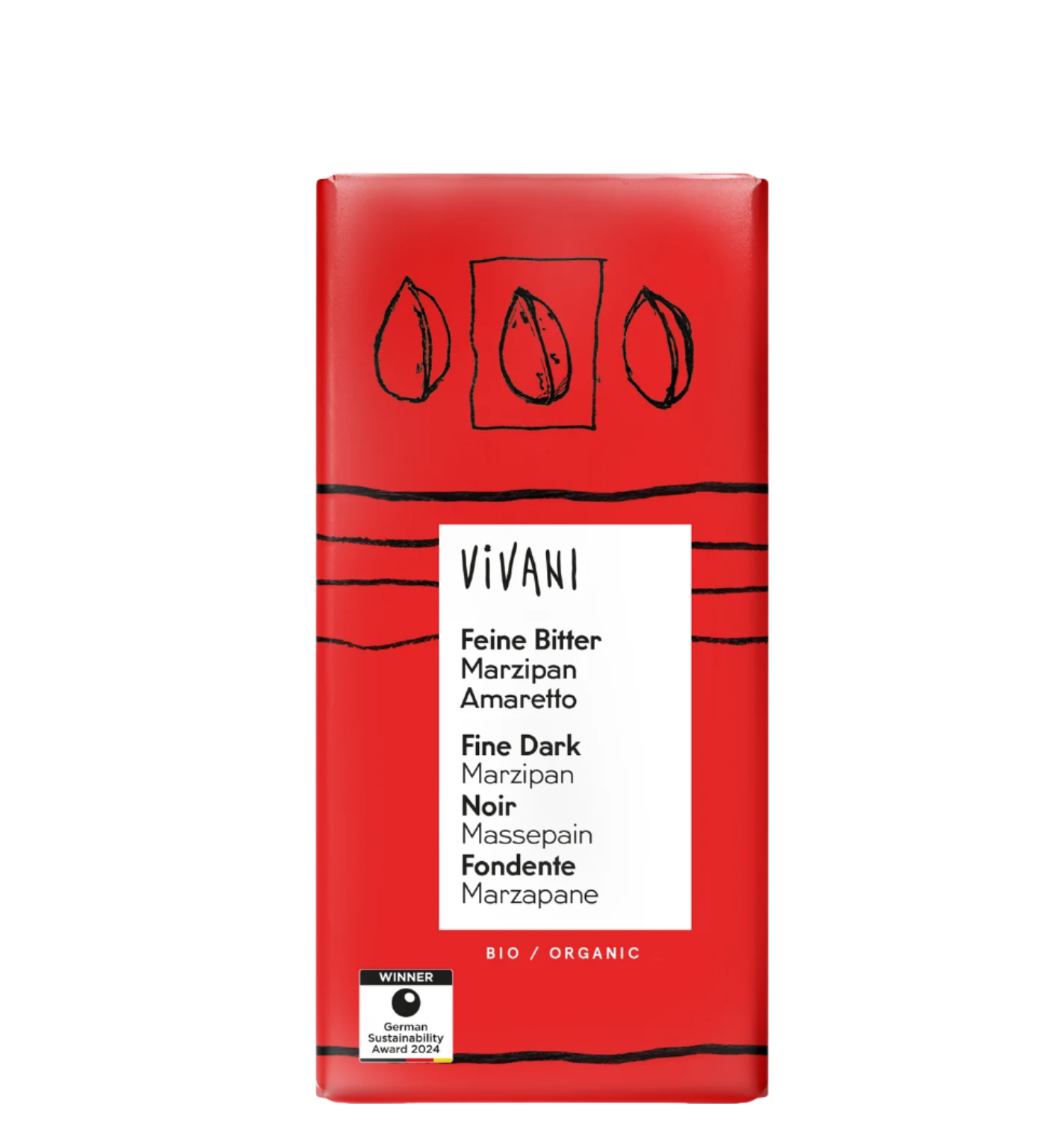 Dark chocolate with marzipan amaretto filling 100 g