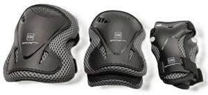 סט מגינים PRO לילדים: מרפקים, ברכיים וידיים לגילאי 3-5 ומעלה - שחור