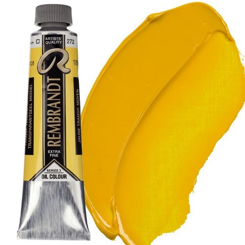 צבע שמן 40 מל Transparent Yellow Medium 272 Rembrandt (סדרה 3)