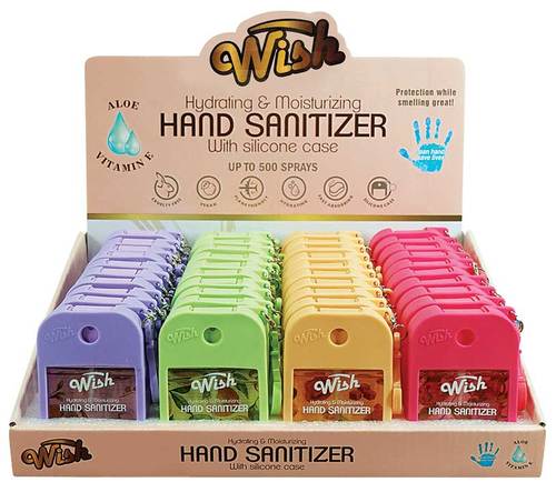 WISH HAND SANITIZERS IN A SILICONE CASE