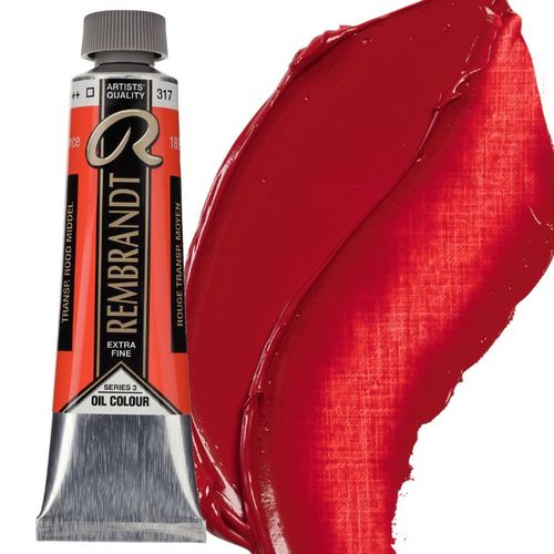 צבע שמן 40 מל Transparent Red Medium 317 Rembrandt (סדרה 3)