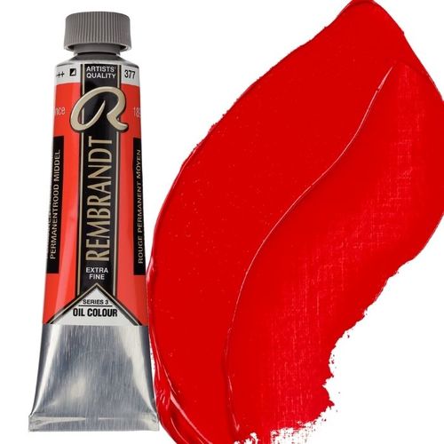 צבע שמן 40 מל Permanent Red Medium 377 Rembrandt (סדרה 3) 