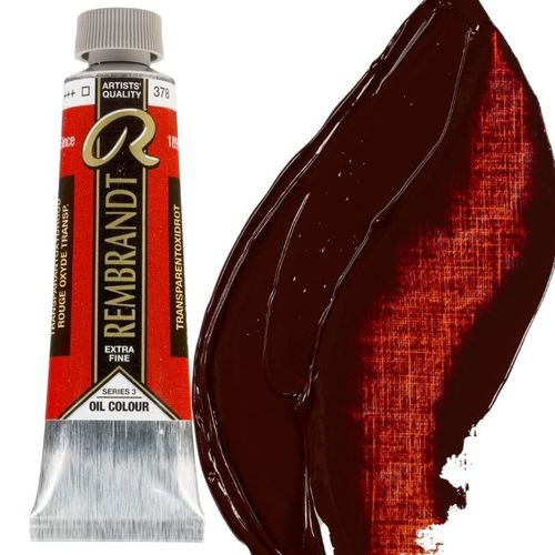 צבע שמן 40 מל Transparent Oxide Red 378 Rembrandt (סדרה 3) 