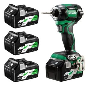 מברגת אימפקט היקוקי "1/4 WH36DC 36V + שתי סוללות 5Ah 36V + מטען + מזוודה