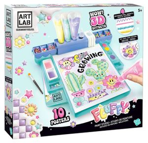 Fluffy Paint Studio ערכת ציור ויצירה פלאפי עם צבעי קצפת ושלל קישוטים