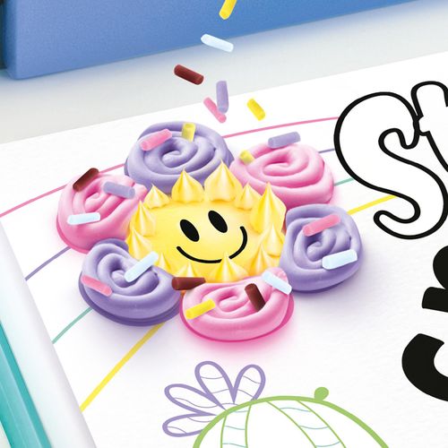Fluffy Paint Studio ערכת ציור ויצירה פלאפי עם צבעי קצפת ושלל קישוטים