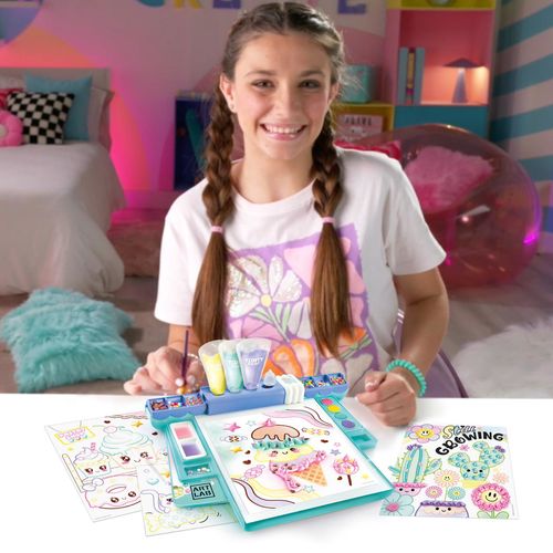 Fluffy Paint Studio ערכת ציור ויצירה פלאפי עם צבעי קצפת ושלל קישוטים