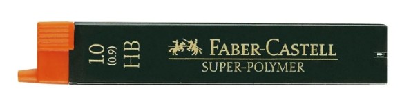 עופרות לעפרונות super polymer - עובי 1.0 מ"מ, אורך 50 מ"מ (HB)